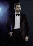 Tuxedo Brown Velvet Two Piece Suit / Style Number J39237/ 220