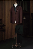 Burgundy/Brown Check Tweed Jacket  / Dark Brown Cord Trousers Style No DBV375A-DJJ0085