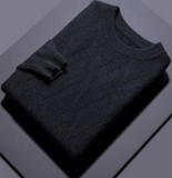 Black Crew Neck 100% Cashmere Cable Knit