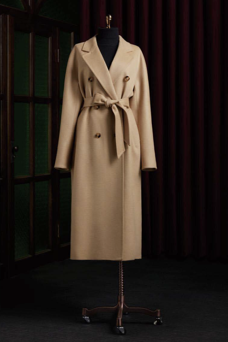 Camel Wool-Cashmere Double Breasted /Women's Evening Coat  / Style No DBU9069