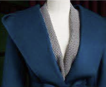 Royal Blue Wool-Cashmere Single Breasted /Women's Evening Coat  / Style No DBU9086