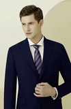 English Wool Dark Navy Pure Wool Super 110'S/ Two Piece Suit