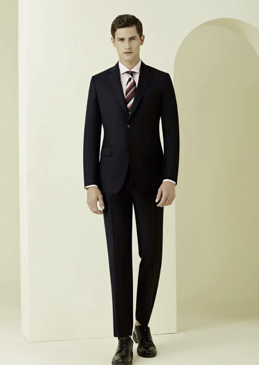 English Pure Wool Black Super 110'S Two Piece Suit
