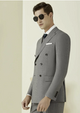 Black/ White Houndstooth Double Breasted / Two Piece Suit Italian Pure Wool Super 110'S