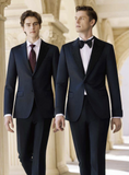 Navy Tuxedo Single Breasted / Two Piece Suit Italian Style No A52024012