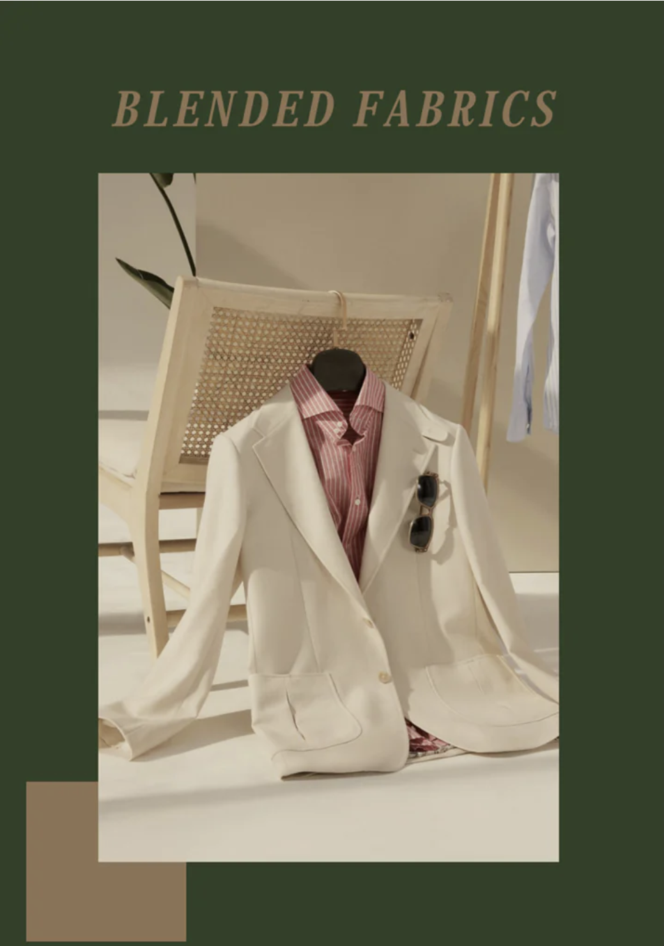 Soft Casual / Wool, Linen, Silk Single Breasted Beige Jacket Style No DZZ0038