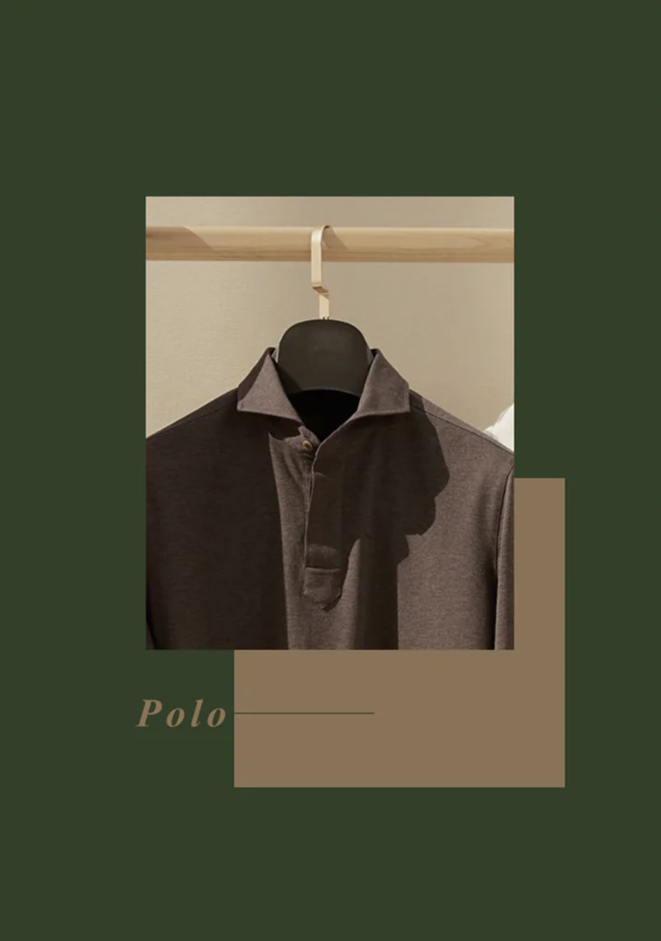 Soft Casual /Polo 100% Cotton Long Sleeved Brown Style No SZM058A