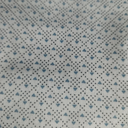 White and Blue Patterned Cotton/Stretch Shirt Style No: 1095-3