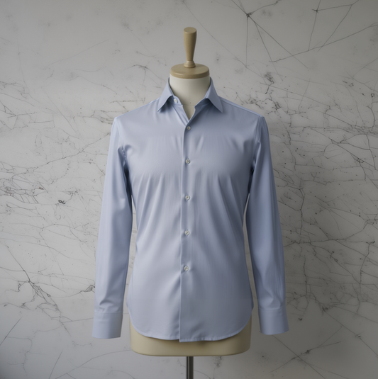 Ice Blue Cotton/Stretch Shirt Style No: 1725-11