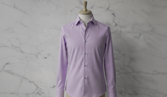 Lilac Textured Cotton/Stretch Shirt Style No: AY03-P01