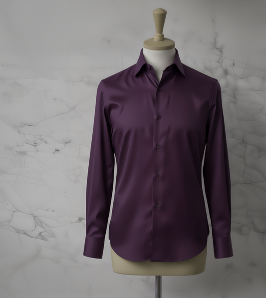 Cadburys Purple Cotton/Stretch Shirt Style No: APK1003-6