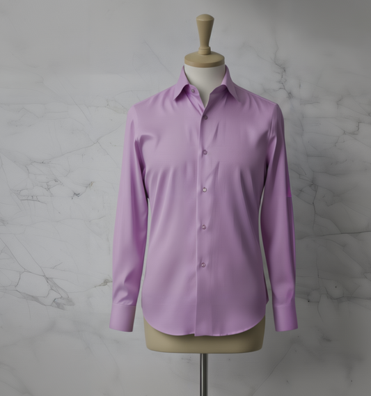 Light Purple Textured Cotton/Stretch Shirt Style No: APK1003-12