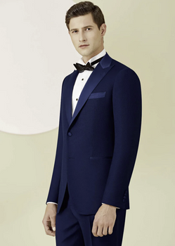 English Pure Wool Navy Evening Suit Super 120's Two Piece Suit