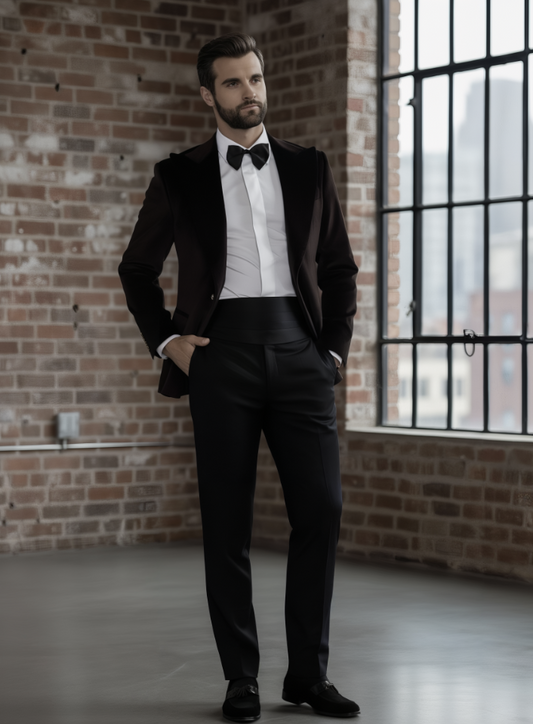 Tuxedo Brown Velvet Jacket / Style Number J39237/ 220