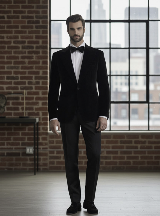 Tuxedo Black Velvet Jacket/ Style Number J39230/ 220