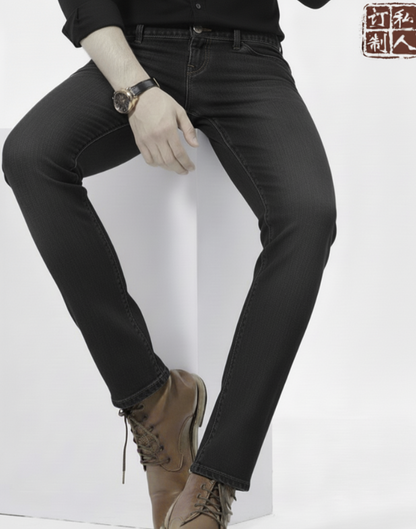 Bespoke Japanese Selvedge Denim Jeans Black Style No ZGA0014