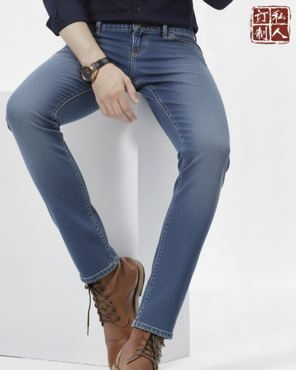 Bespoke Japanese Selvedge Light Blue Denim Jean Style No ZGA0026