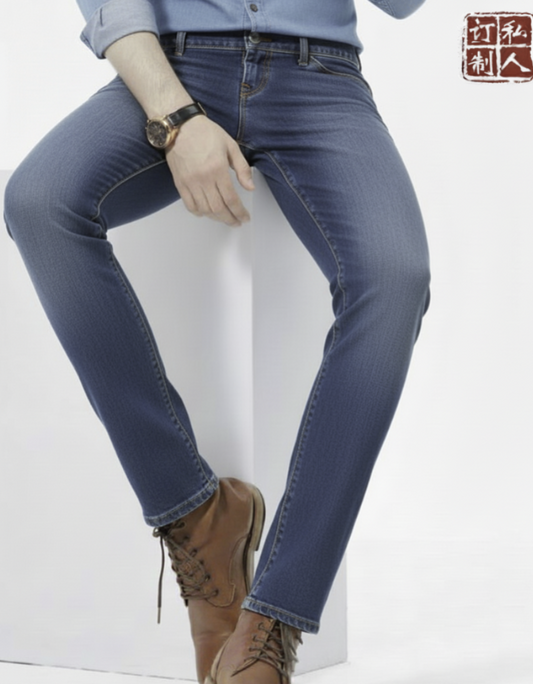 Bespoke Japanese Selvedge Medium Blue Denim Jean Style No ZGA0025
