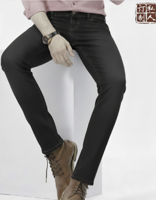 Bespoke Japanese Selvedge Denim Jeans Black Style No ZGA0013