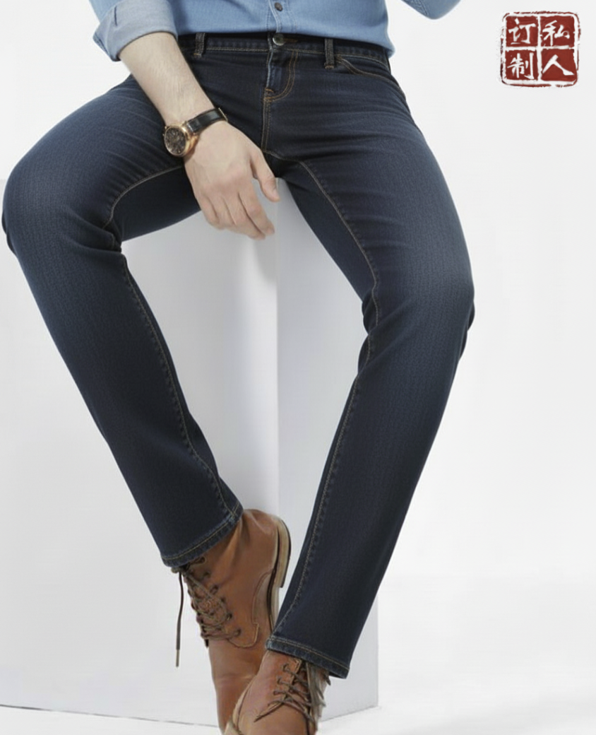 Bespoke Denim Jacket Medium Blue Style No ZGA0001