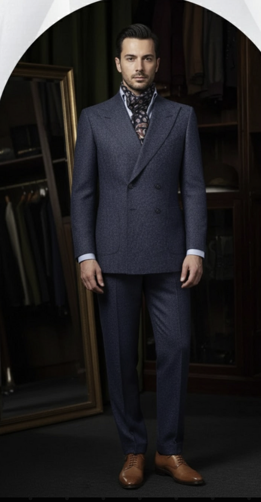 Navy Double Breasted Jacket / Plus Navy Matching Trousers
