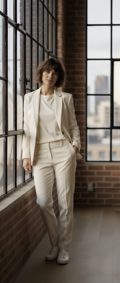 Women's Soft Casual / Wool - Linen Single Breasted Stone Jacket Style No DZZ0041