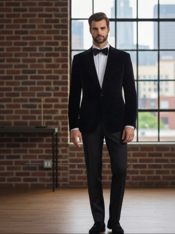 Tuxedo Black Velvet Jacket/ Style Number J39230/ 220