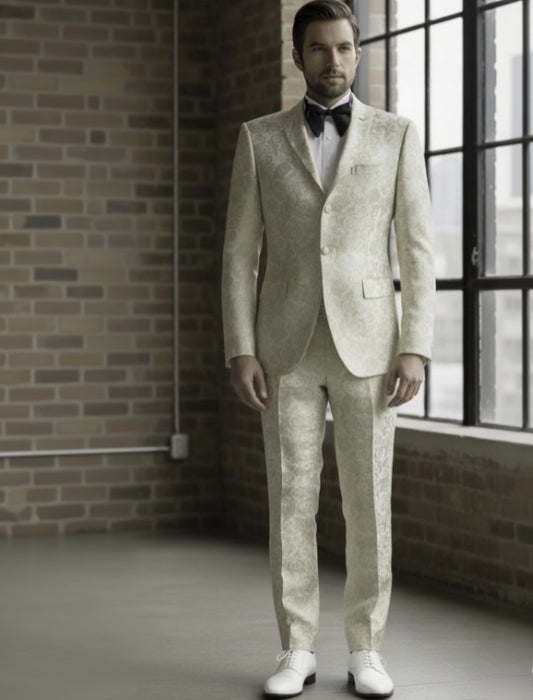 Tuxedo Gold and Ivory Jacquard Jacket  Style Number J39119/200