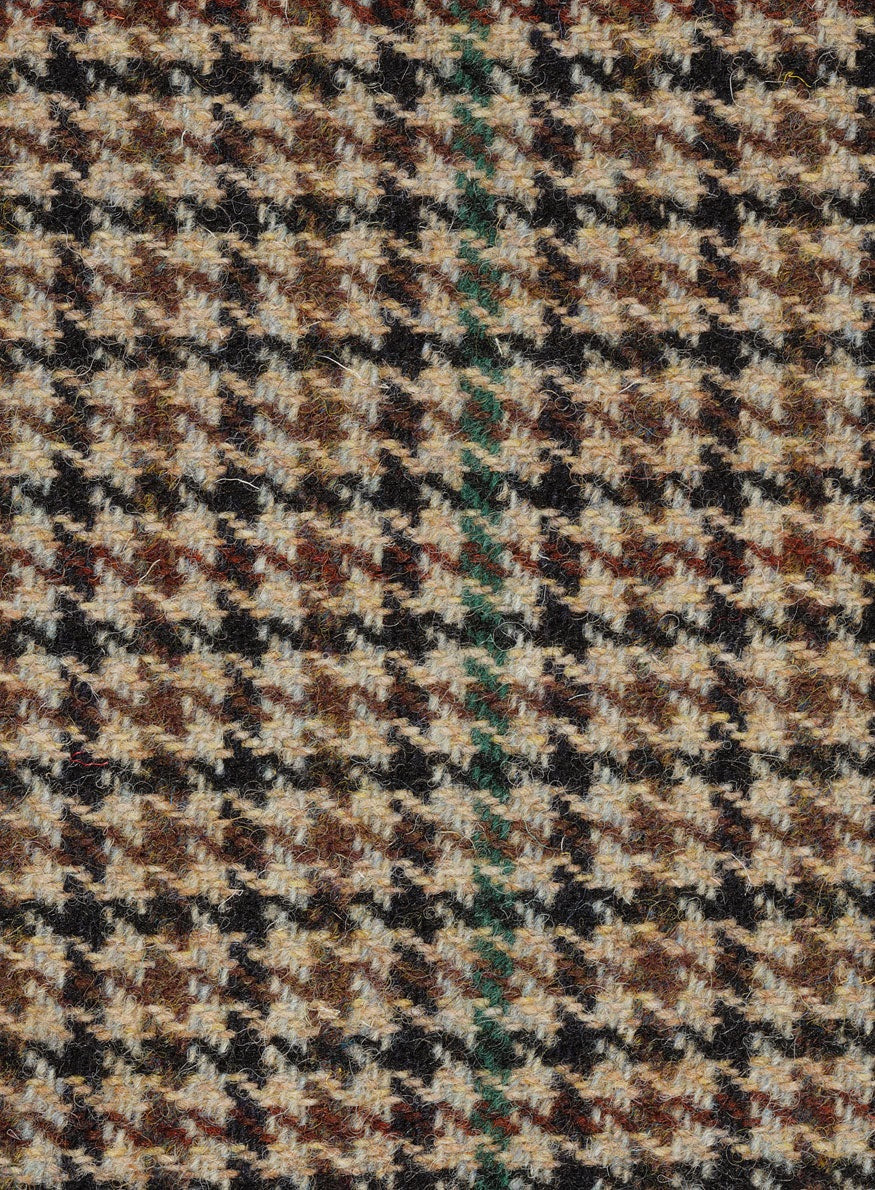 Tweed brown & beige dogtooth