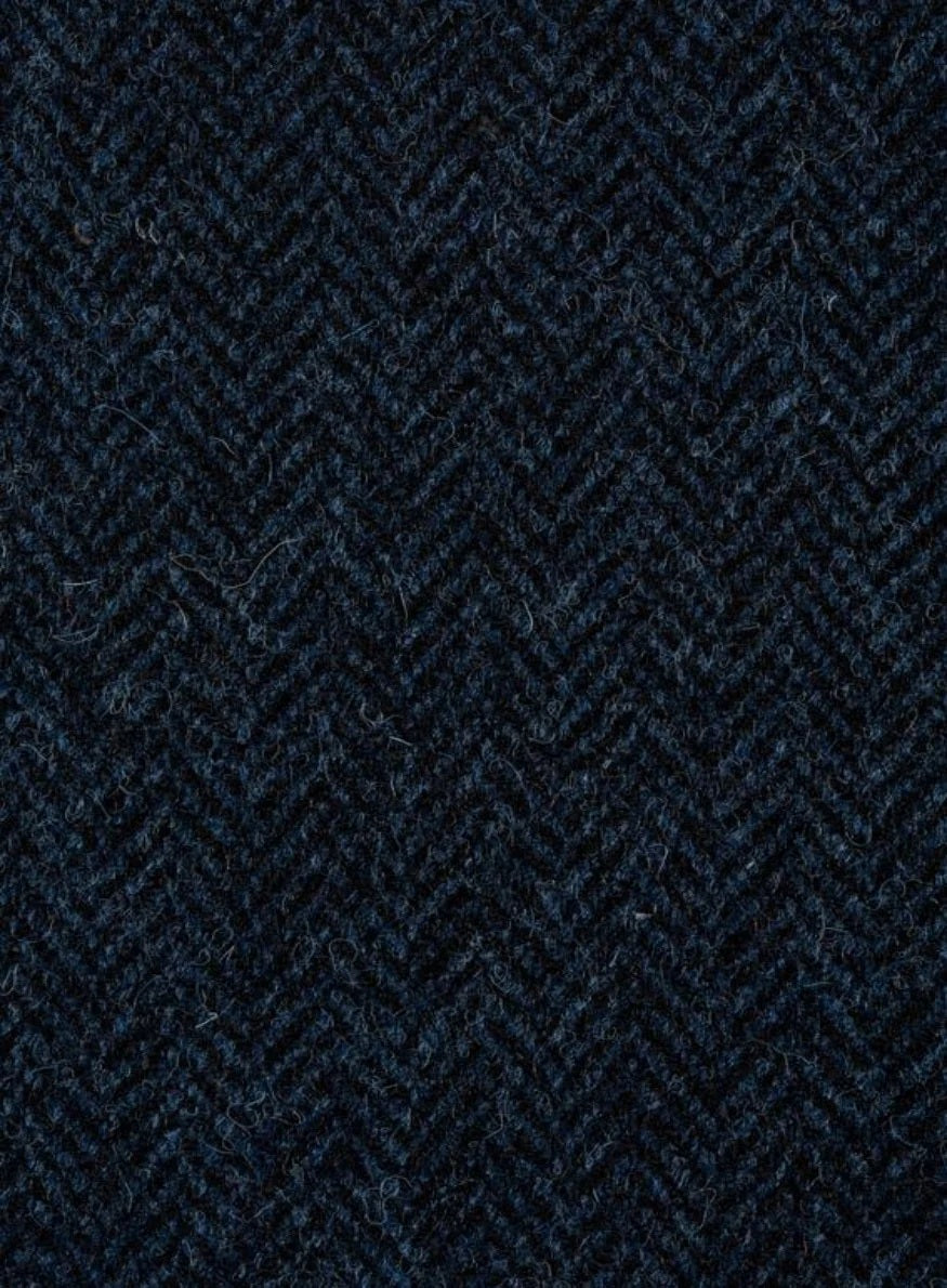 Tweed dark navy herringbone
