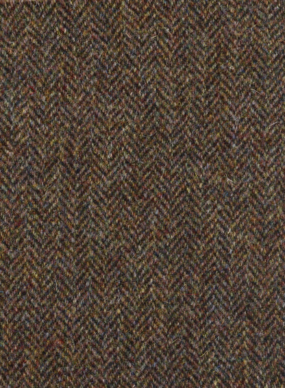 Tweed green & brown herringbone. 
