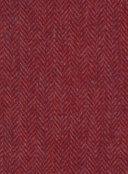Tweed red & pink herringbone 