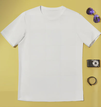 White Cotton Mens T shirt 