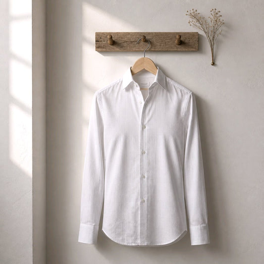 White Plain Cotton/Stretch Style No: AT105-W01