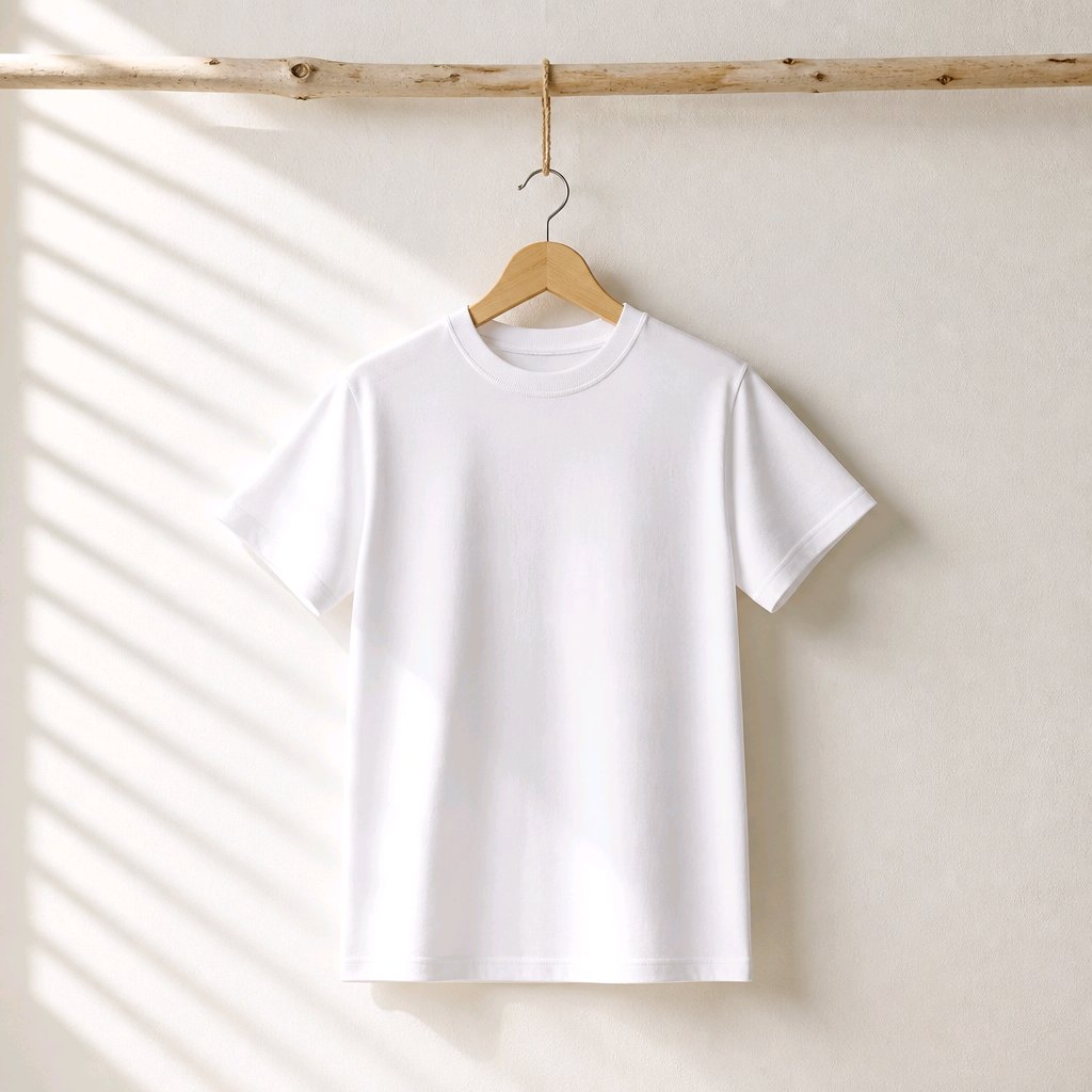 White crew neck t shirt 