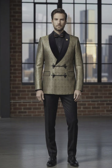 Tuxedo Gold Patterned Brocade Jacket 