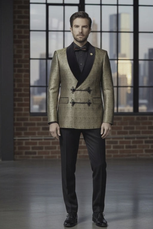 Tuxedo Gold Patterned Brocade Jacket 