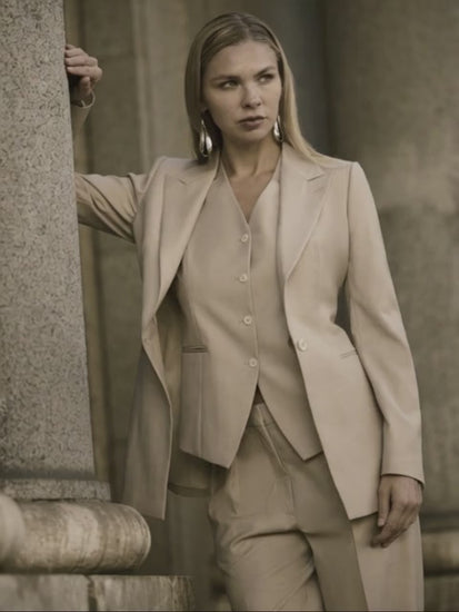 Beige Womens 3pc suit 
