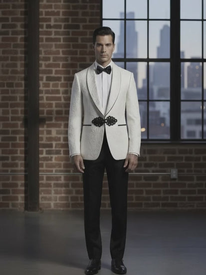 Man wearing a white tuxedo