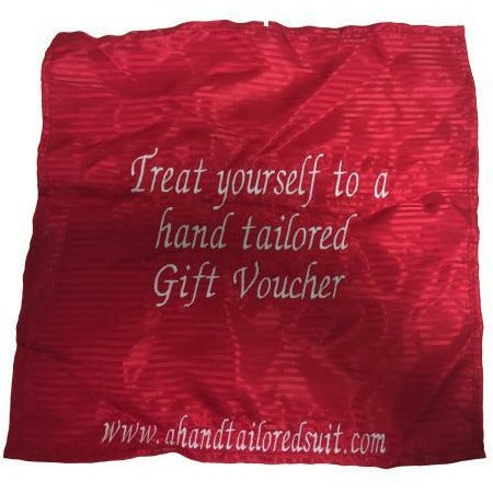 Gift Voucher £100 - Embroidered Gift Voucher - A Hand Tailored Suit