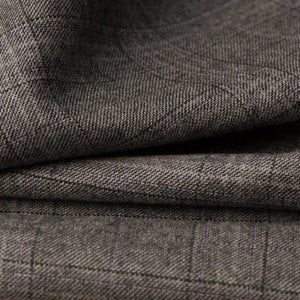 H7108 - Mid Grey Tram Check W/ Black Purple OC (300 grams / 10 Oz) - A Hand Tailored Suit