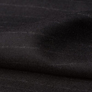 H7115 - Black W/ Grey Chalk Stripe (300 grams / 10 Oz) - A Hand Tailored Suit