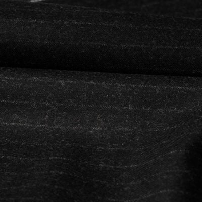 H7116 - Dark Grey W/ White Chalk Stripe (300 grams / 10 Oz) - A Hand Tailored Suit