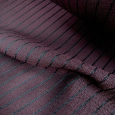 H8707 - Maroon Self Stripe - 285 Grams / 10 Oz - A Hand Tailored Suit