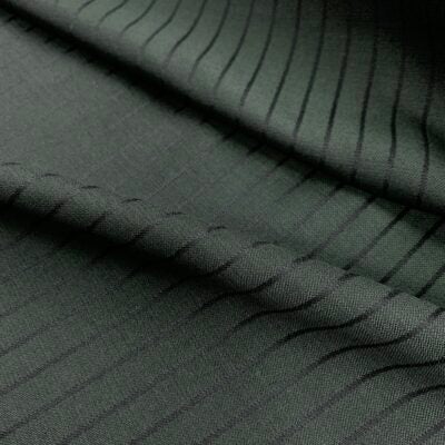 H8708 - Dark Green Self Stripe - 285 Grams / 10 Oz - A Hand Tailored Suit