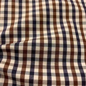 HTS47 - Brown and Navy Gingham - A Hand Tailored Suit