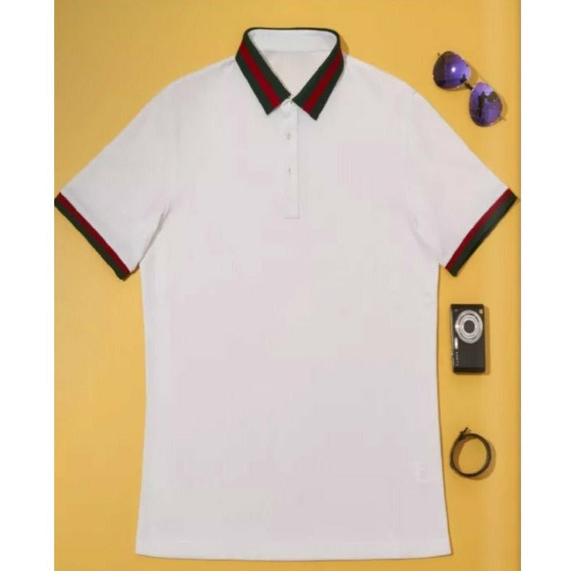 Polo Top - Contrast Collar & Cuff 2 - 100% Cotton - A Hand Tailored Suit